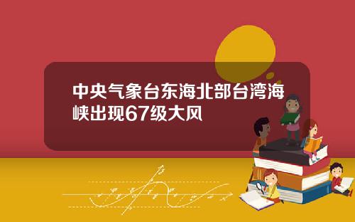 中央气象台东海北部台湾海峡出现67级大风