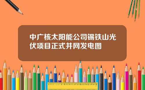 中广核太阳能公司锡铁山光伏项目正式并网发电图