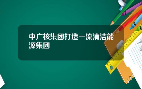 中广核集团打造一流清洁能源集团