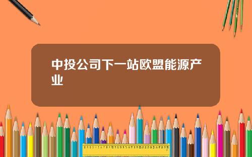 中投公司下一站欧盟能源产业