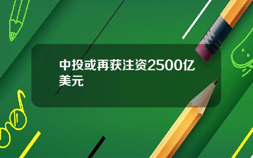 中投或再获注资2500亿美元