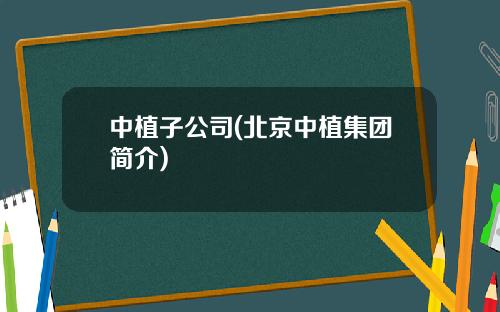 中植子公司(北京中植集团简介)