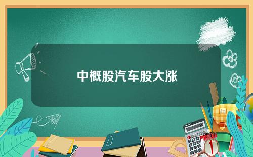 中概股汽车股大涨