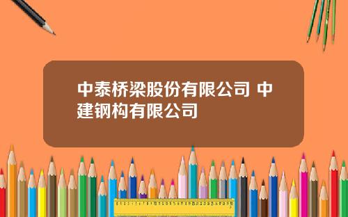 中泰桥梁股份有限公司 中建钢构有限公司