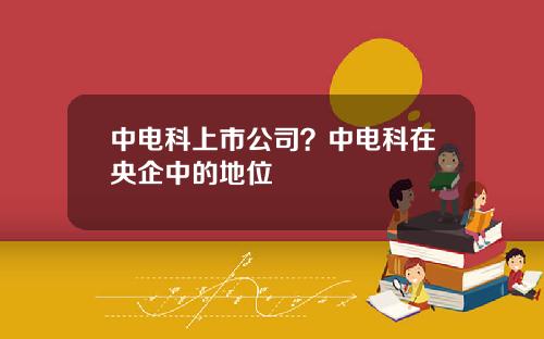 中电科上市公司？中电科在央企中的地位