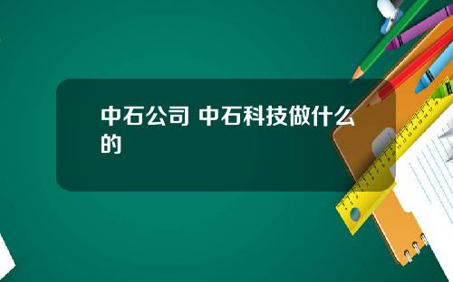 中石公司 中石科技做什么的