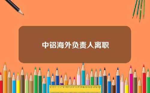 中铝海外负责人离职