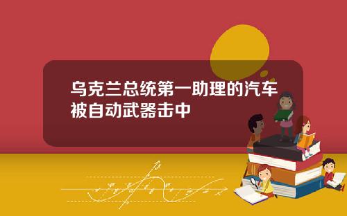 乌克兰总统第一助理的汽车被自动武器击中