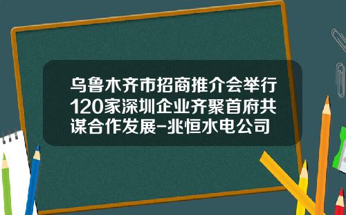 乌鲁木齐市招商推介会举行120家深圳企业齐聚首府共谋合作发展-兆恒水电公司