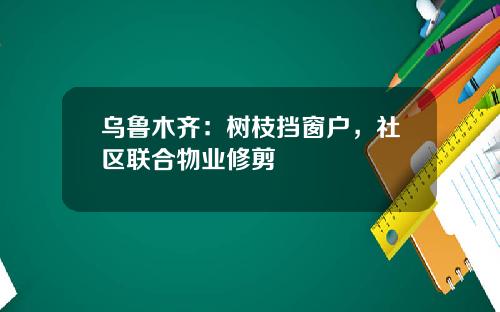 乌鲁木齐：树枝挡窗户，社区联合物业修剪