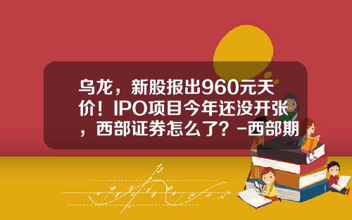 乌龙，新股报出960元天价！IPO项目今年还没开张，西部证券怎么了？-西部期货有限公司
