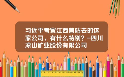 习近平考察江西首站去的这家公司，有什么特别？-四川凉山矿业股份有限公司