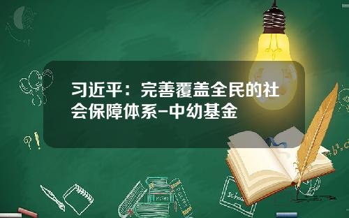 习近平：完善覆盖全民的社会保障体系-中幼基金
