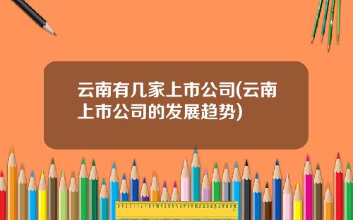 云南有几家上市公司(云南上市公司的发展趋势)