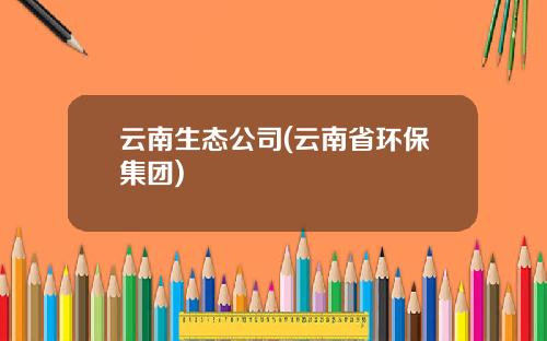 云南生态公司(云南省环保集团)