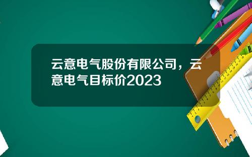 云意电气股份有限公司，云意电气目标价2023