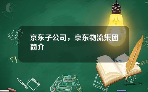 京东子公司，京东物流集团简介