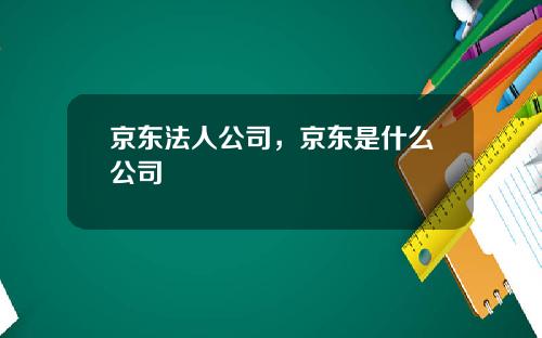 京东法人公司，京东是什么公司