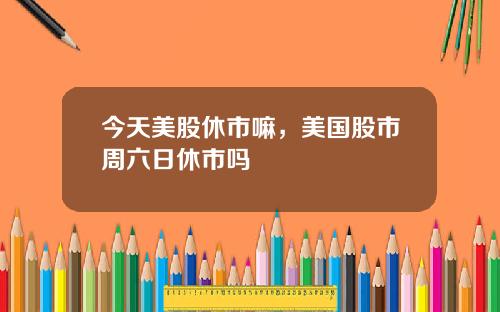 今天美股休市嘛，美国股市周六日休市吗