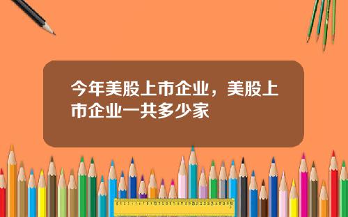 今年美股上市企业，美股上市企业一共多少家