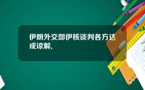 伊朗外交部伊核谈判各方达成谅解.
