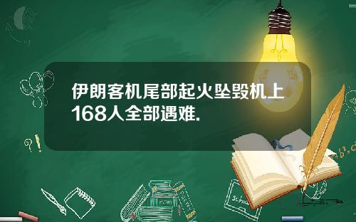 伊朗客机尾部起火坠毁机上168人全部遇难.