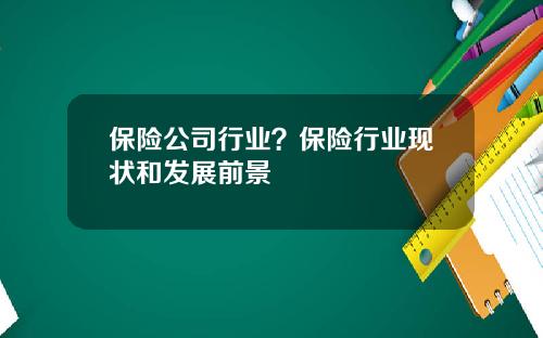 保险公司行业？保险行业现状和发展前景