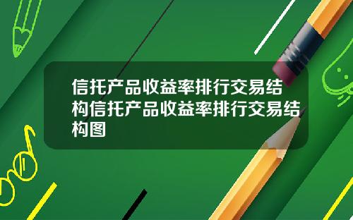 信托产品收益率排行交易结构信托产品收益率排行交易结构图