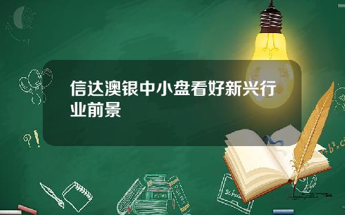 信达澳银中小盘看好新兴行业前景