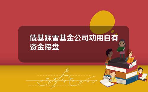 债基踩雷基金公司动用自有资金接盘