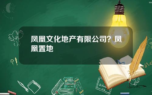 凤凰文化地产有限公司？凤凰置地