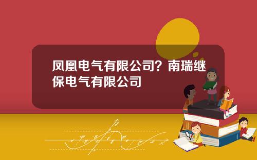 凤凰电气有限公司？南瑞继保电气有限公司