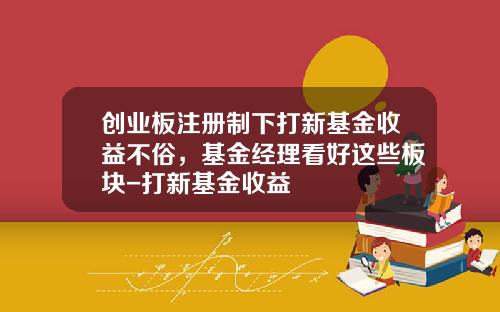 创业板注册制下打新基金收益不俗，基金经理看好这些板块-打新基金收益
