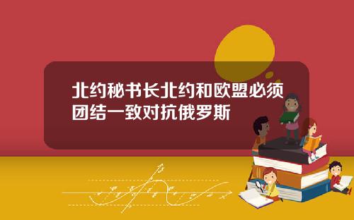 北约秘书长北约和欧盟必须团结一致对抗俄罗斯