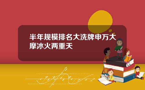 半年规模排名大洗牌申万大摩冰火两重天