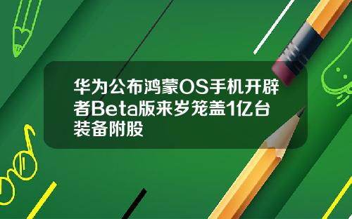 华为公布鸿蒙OS手机开辟者Beta版来岁笼盖1亿台装备附股