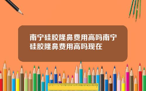 南宁硅胶隆鼻费用高吗南宁硅胶隆鼻费用高吗现在