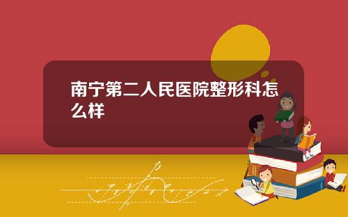 南宁第二人民医院整形科怎么样