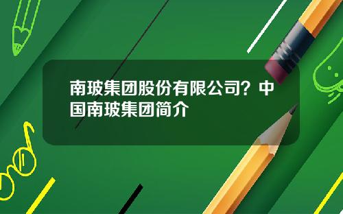 南玻集团股份有限公司？中国南玻集团简介
