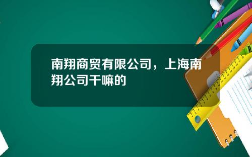 南翔商贸有限公司，上海南翔公司干嘛的
