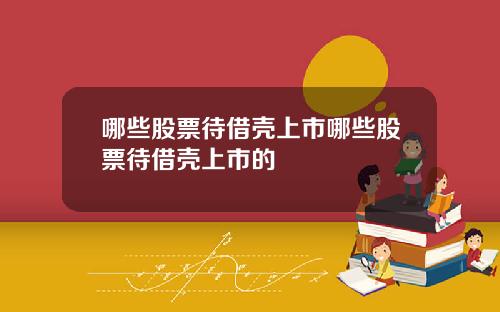 哪些股票待借壳上市哪些股票待借壳上市的
