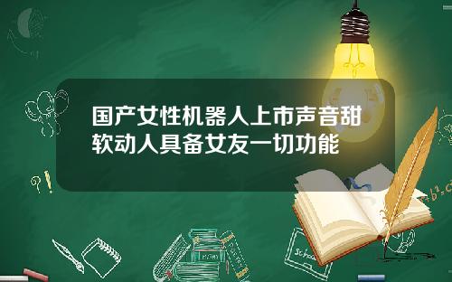 国产女性机器人上市声音甜软动人具备女友一切功能