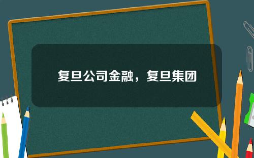 复旦公司金融，复旦集团