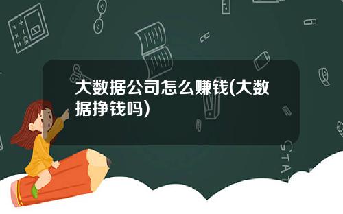 大数据公司怎么赚钱(大数据挣钱吗)