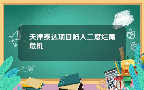 天津泰达项目陷入二度烂尾危机
