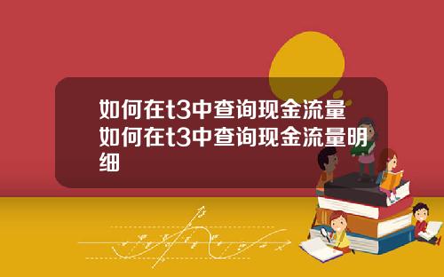 如何在t3中查询现金流量如何在t3中查询现金流量明细