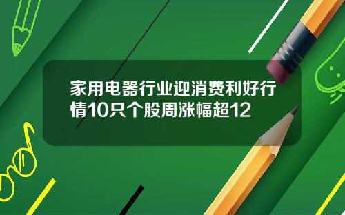 家用电器行业迎消费利好行情10只个股周涨幅超12
