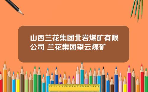 山西兰花集团北岩煤矿有限公司 兰花集团望云煤矿