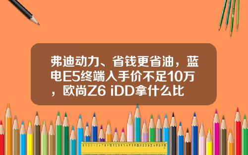 弗迪动力、省钱更省油，蓝电E5终端入手价不足10万，欧尚Z6 iDD拿什么比