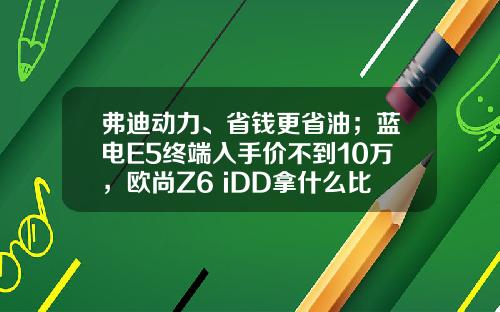 弗迪动力、省钱更省油；蓝电E5终端入手价不到10万，欧尚Z6 iDD拿什么比